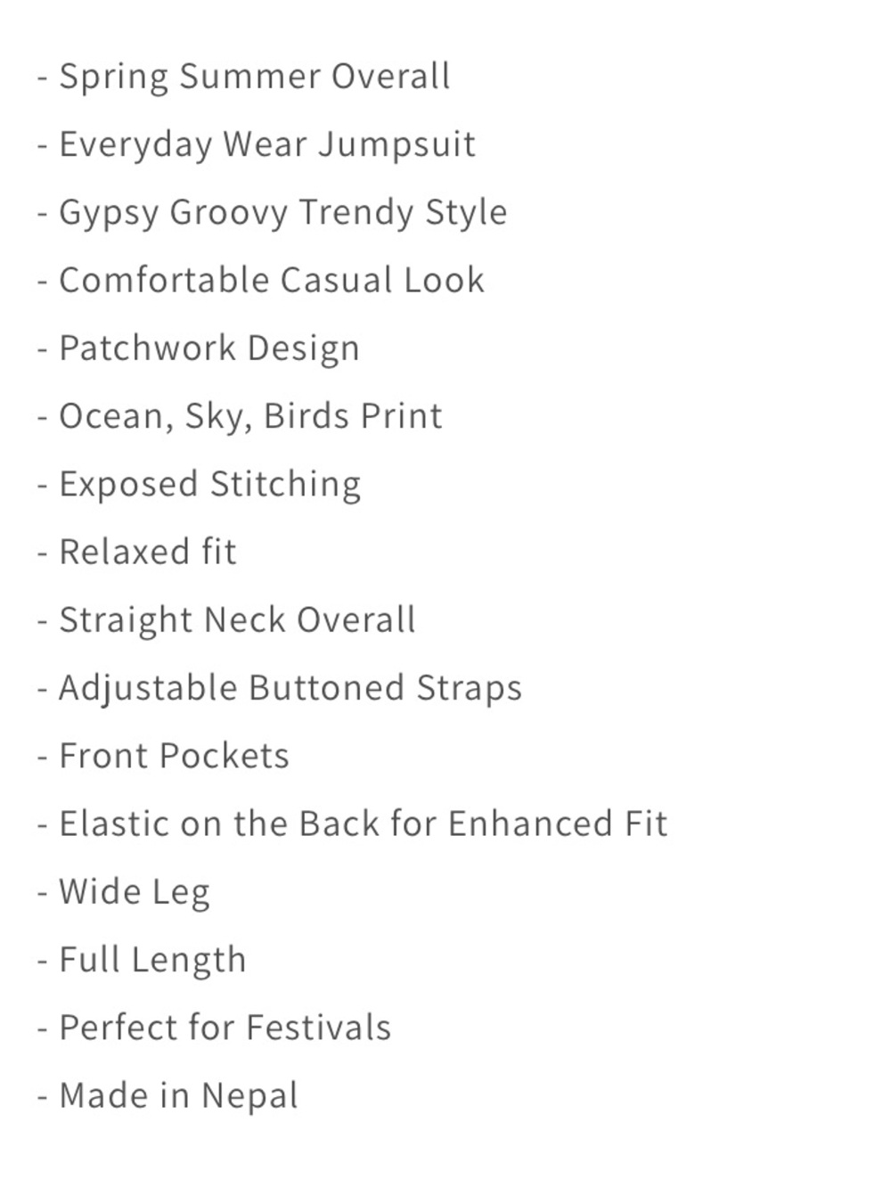 187 ❤️ Floral Boho Ruffled
Multicolor Overall - Picture 4 of 4